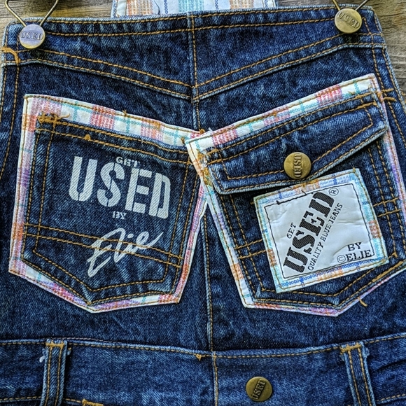 Elie Blue Jean Overalls Short 